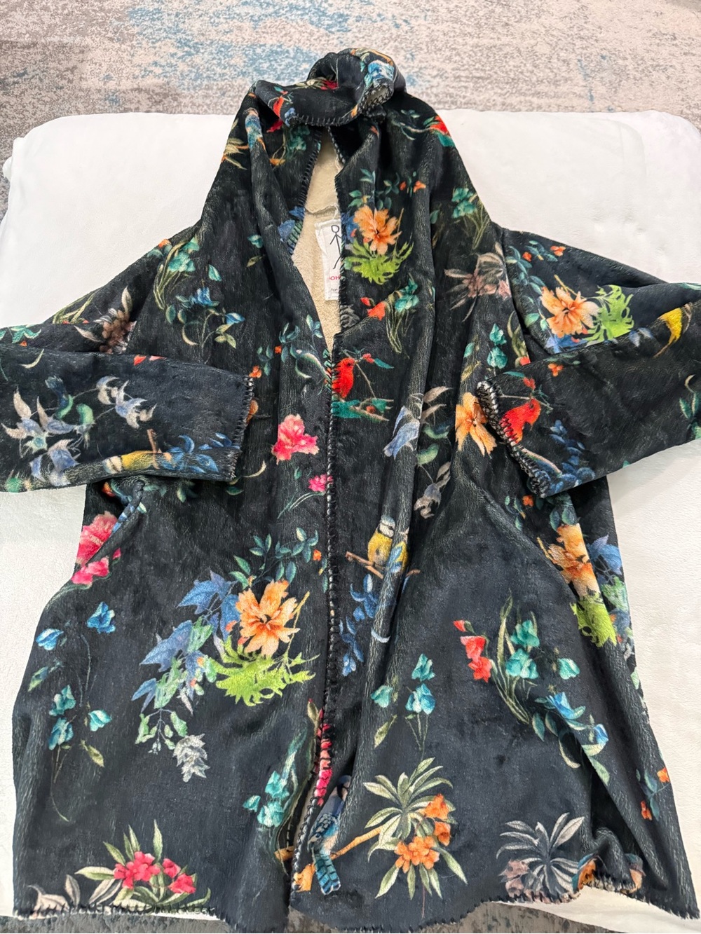 Johnny Was Blooming Sherpa Jacket Oversized Small EB2